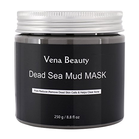 Dead Sea Mud Mask for Facial Treatment - Best Skin Cleanser, Pore Reducer and  Minimizer by  Vena Beauty 8.8 fl oz