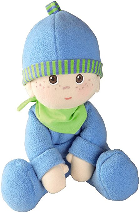 HABA Snug-up Doll Luis 9" First Boy Baby Doll - Machine Washable for Ages Birth and Up