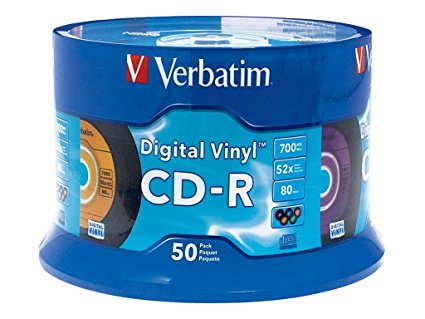 Verbatim CD-R 80min 52X with Digital Vinyl Surface - 50pk Spindle 94587