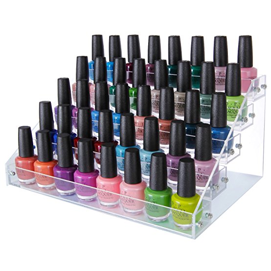 Lifewit 5-Level Clear Premium Quality Acrylic Nail Polish Organizer Storage Holder