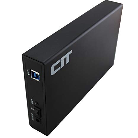 CiT 3.5 inch USB 3.0 SATA Aluminium HDD Enclosure - Black