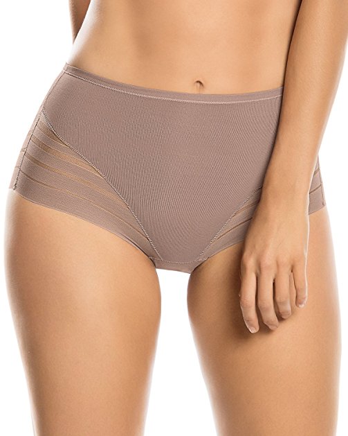 Leonisa Women's No Show Invisible Comfy Tummy Control Classic Panty