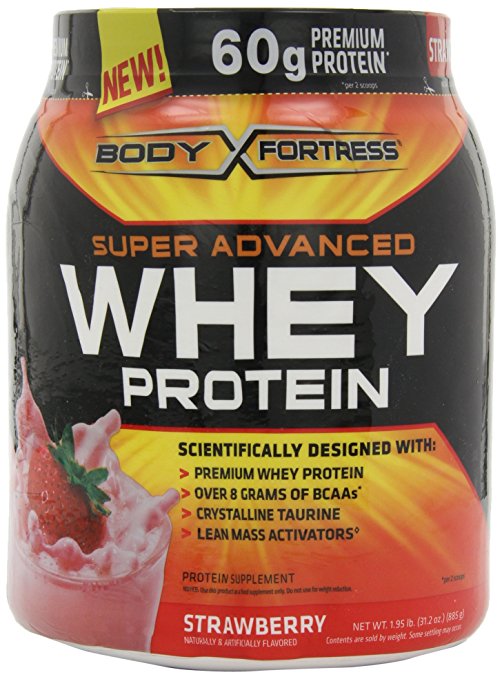 Body Fortress Super Advanced Whey Protein, Strawberry, 1.95 lb. (885 g)