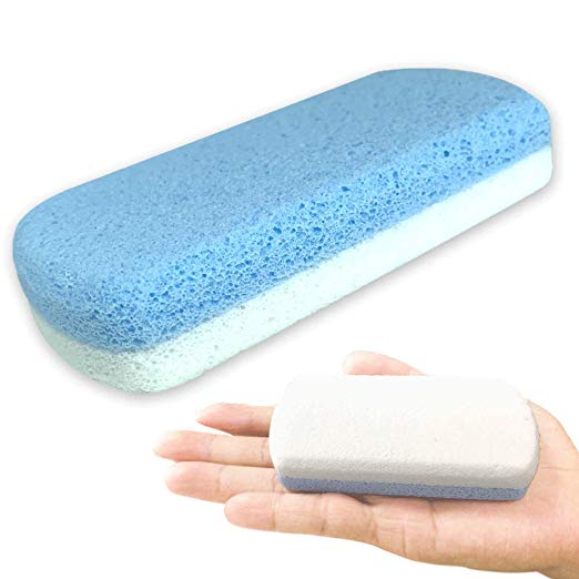 Double Sided Pumice Stone for Feet Hard Skin 100% Siliglass Callus Remover, Exfoliates Feets & Smooths Skin