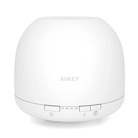 AUKEY Aroma Diffuser 500ML with 6 Color Cool Mist Humidifier and Automatic Timing for Office / Bedroom / Living Room / Study Room / Yoga Spa