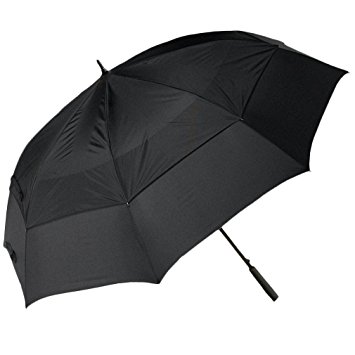 Windproof Umbrella with Large 64 inch Vented Canopy - Golf Size