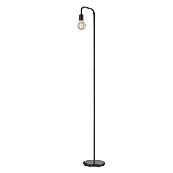 Globe Electric Holden 70" Floor Lamp, Black Finish, In-Line On/Off Rocker Switch, 12937