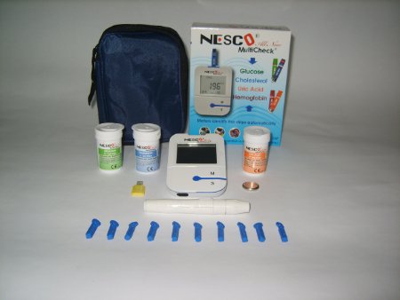 Nesco NW-01 Multicheck Glucose,Uric acid and Cholesterol Meter Test kit