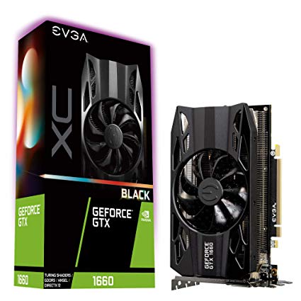 EVGA GeForce GTX 1660 XC Black Gaming, 6GB GDDR5, HDB Fan, 06G-P4-1161-KR