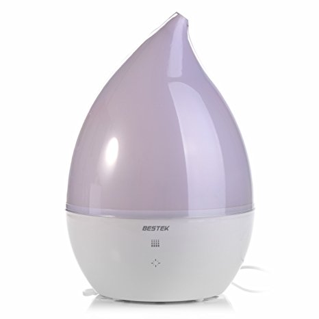 Humidifier, BESTEK Ultrasonic Cool Mist Humidifiers 4.0L/1.06Gallon with Whisper-quiet Operation, Automatic Shut-off, 7 Color LED Night Lights