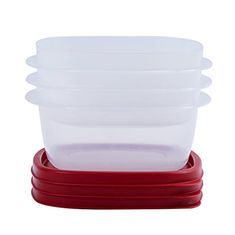 Rubbermaid Easy Find Lid Food Storage Container, BPA-Free Plastic, 6-Piece Set