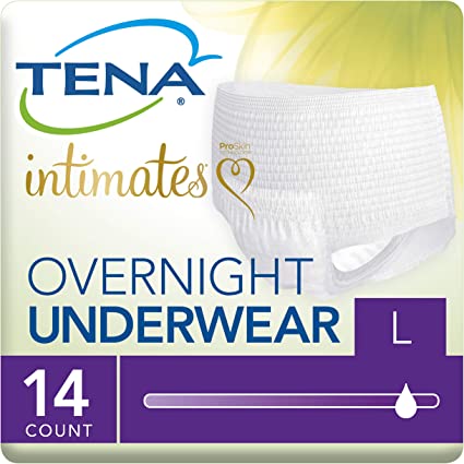 Tena Incontinence Underwear for Women, for Overnight, Large, 14 Count