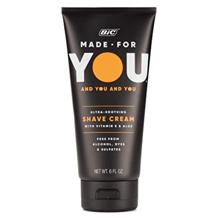 Made For You Shaving Cream for Men and Women - Shave Cream with Aloe Vera, Vitamin E, Argan Oil to Help Moisturize and Protect Skin - Premium Unisex Skin Care and Shaving Products
