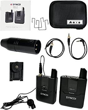 【正規品】synco(シンコ) Wmic-T1 ワイヤレスピンマイク＋RODE(ロード) VXLR TRS-XLR変換コネクタ セット【技適マーク認証】UTF-B　800MHz帯 8チャンネル 【ラベリアマイク付属】乾電池式 最長6時間　送信機1台・受信機1台 【Youtube動画撮影・Vlog・WEB会議】一眼レフ・スマートフォン(Android/iPhone)・パソコン・ボイスレコーダー・アク