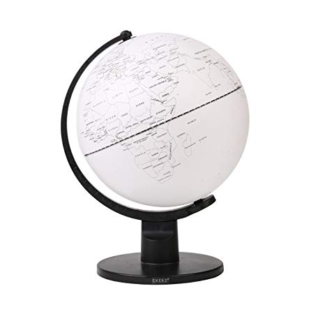 Exerz 25 cm Blank Educational Globe - Diametre 25 cm