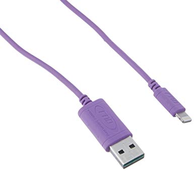 RND Apple Certified Lightning to USB 6FT Cable for iPhone (7/7 Plus/6/6 Plus/6S/6S Plus/5/5S/5C/SE) iPad (Pro/Air/Mini) and iPod Data Sync and Charge 8-Pin Cable (6 Feet/1.8 M/Purple)