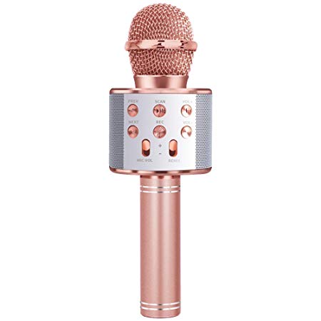 Shmily Wireless Bluetooth Karaoke Microphone Speaker Machine Home Party Birthday Gift - Great Gift