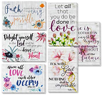 Inspirational Quote Cards – 60-Pack Inspiring Religious Motivational Cards, 6 Unique Designs, Bulk Box Set, Envelopes Included, 4 x 6 Inches