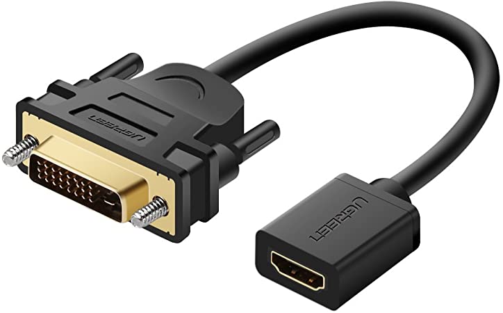 UGREEN HDMI to DVI Adapter Bi-Directional HDMI Female to DVI-D 24 1 Male Converter for Raspberry Pi, TV Box, TV Stick, Graphics Card, Wii U, Laptop and More