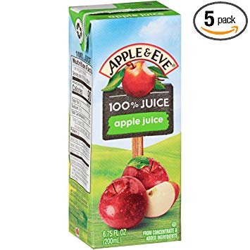 Apple & Eve 100% Apple Juice, 6.75 Fluid-oz, 8 Count, Pack of 5