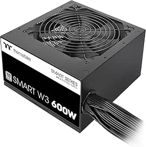 Smart W3 Series 80Plus Certified 600W Power Supply; ATX v3.1 Spec; 120mm FDB Fan; 5 Year Warranty; PS-SPW-0600NNFAWU-1