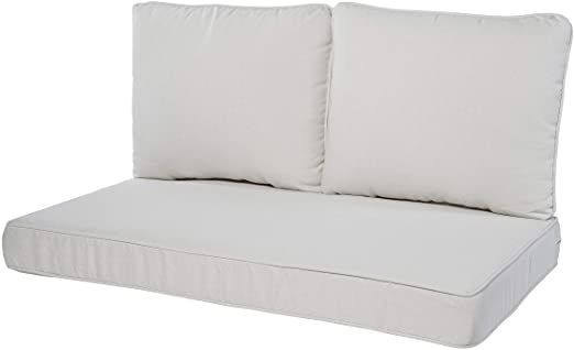 Quality Outdoor Living 29-LN02LV Loveseat Cushion, 46 x 26 3PC, Linen