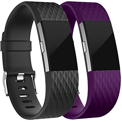 For Fitbit Charge 2 Bands, Maledan Replacement Accessory Wristands for Fitbit Charge 2 HR, Large Small