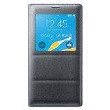 Samsung S-View Wireless Charging Cover for Galaxy Note 4 - Retail Packaging - Charcoal
