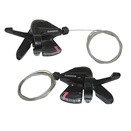 Shimano Acera SL-M310 RapidFire Shifter 3x7 / 3x8 Speed Trigger Shift Levers Set with Inner Shift Cables Black