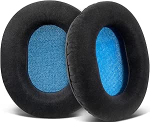 SOULWIT Nano Cloth Earpads Replacement for Sennheiser HD6 Mix/HD7 DJ/HD8 DJ Headphones, Ear Pads Cushions with High-Density Noise Isolation Foam