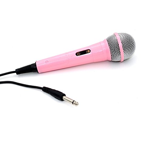 ZRAMO Professional Classic-style Pink Color microphone for kids karaoke Dynamic Microphone for Kids Sing Machine-Works with the Costco frozen machine