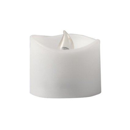 [Battery Operated Uneven Edge] LED Tea Lights - 24 Warm White Flickering Flameless Tealight Dia. 1.4"x1.6" Height, Votive Candles, Centerpieces, Wedding Decor (Warm White, Set of 24)
