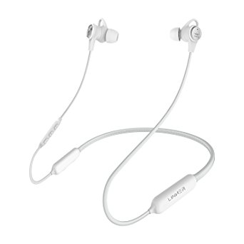 Linner NC50 Active Noise Cancelling Wireless Headphones Bluetooth 4.1 Sports Earphones - HD Stereo, Monitor Mode, IPX4 Sweatproof, 13 Hours Playtime, Neckband Magnetic Earbuds Headset with Mic - White