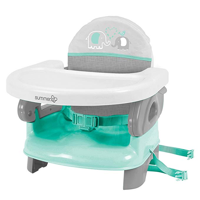 Summer Infant Deluxe Comfort Booster, Teal Grey