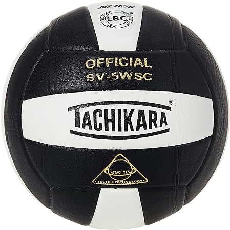 Tachikara Sensi-Tec Composite High Performance Volleyball, White/Black
