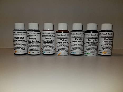 Set of 7-1oz Liquid Candle Dyes