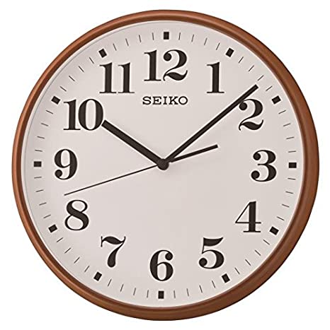 Seiko Plastic Wall Clock (35 cm x 35 cm x 4.5 cm, Silver)