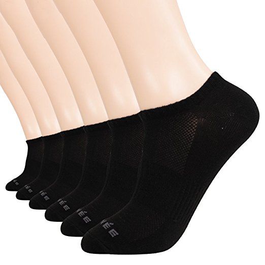 JOYNÉE Men's Athletic No Show Socks Multicolor Non Slip( Pack of 6)