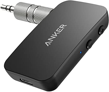 Anker Soundsync Bluetooth 5.0 Transmitter, 13-Hour Long Battery Life, aptX Low Latency, Dual Device Connection for TV, PC, CD Player, iPod / MP3 / MP4 Player, iPad/iPad Air/iPad Mini, and More