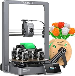 Creality Ender 3 V3 3D Printer,CoreXZ 600mm/s High Printing Speed,Integrated Die-Casting,Clog-Free Direct Extrusion,Tri-Metal Nozzle,Auto Calibration,Open Source,Remote Control&Monitor 220x220x250mm