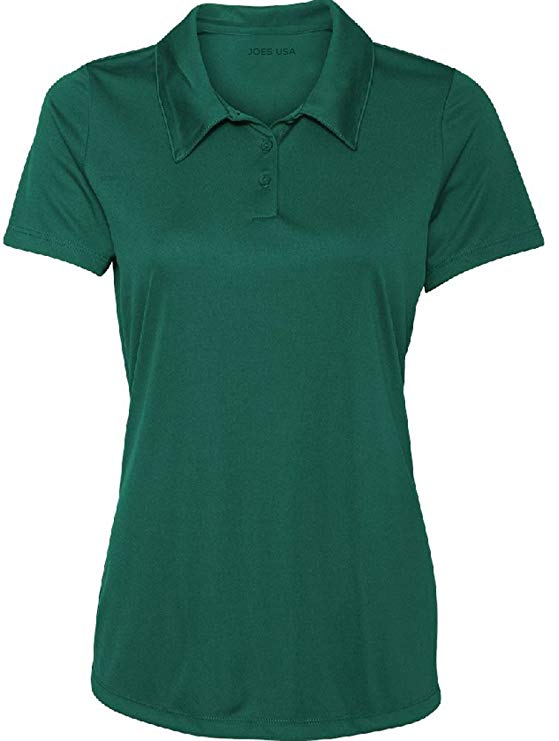 Women's Dri-Equip Golf Polo Shirts 3-Button Golf Polo's in 20 Colors XS-3XL