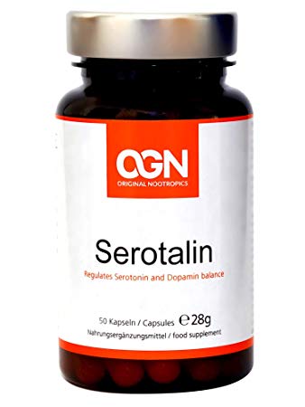 SEROTALIN Original Nootropics® - Serotonin Booster - # 1 Serotonin and Dopamine Enhancer in Germany- Vegan Capsules with 5htp, DMAE, L-Tyrosine, P5P