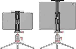 SMALLRIG Metallhalter für iPad-Stativmontageadapter mit 2 Kaltschuh, 1/4"-Zoll-Schraube, Platte für Acra, für iPad Mini Air Pro Surface Pro (7,9 Zoll bis 12,9 Zoll), Universal-Tablet-Klemme - 2930