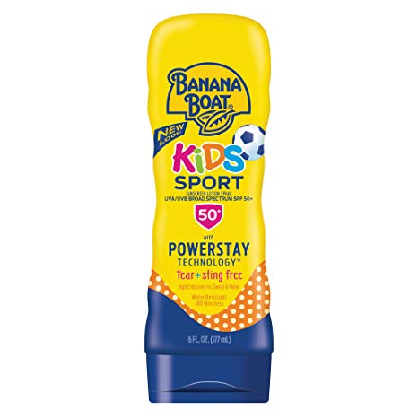 Banana Boat Kids Sport Tear-Free, Sting-Free Broad Spectrum Sunscreen Lotion, SPF 50  - 6 Ounce