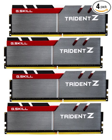 G.SKILL 64GB (4 x 16GB) TridentZ Series DDR4 3200MHz PC4-25600 Desktop Memory Model F4-3200C14Q-64GTZ