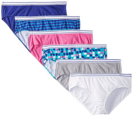 Hanes Womens Core Sporty Hipster Panty Pack of 6