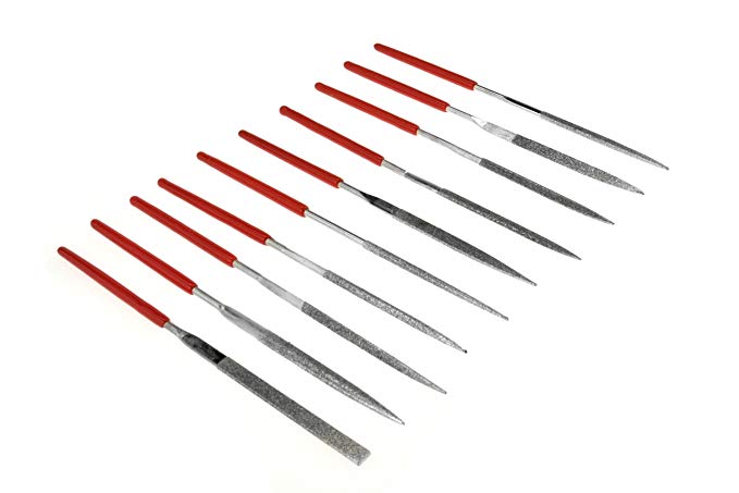 SE 73810DF 10-Piece Diamond Needle File Set, 2mm X 100mmx 50mm