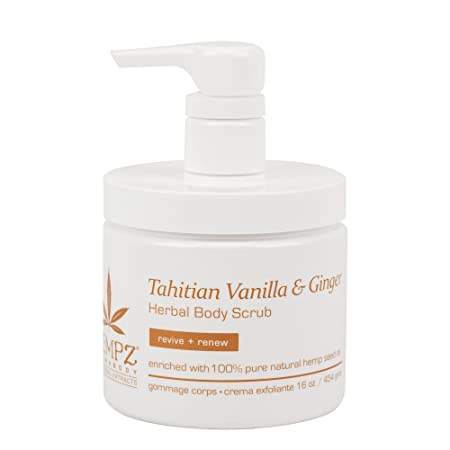 Tahitian Vanilla & Ginger Herbal Body Scrub, 16 Ounce