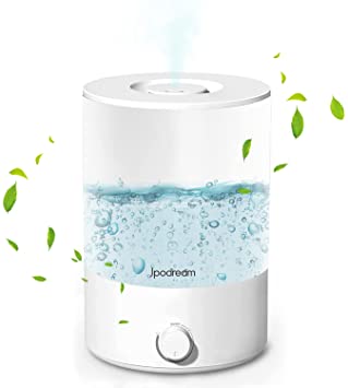 Ultrasonic Cool Mist Humidifiers for Baby, Jpodream 28dB Super Quiet Top Fill Essential Oil Diffuser Humidifiers for Home Bedroom Large Room(2500mL) - 360° Rotation Nozzle, Lasts Up to 30 Hours