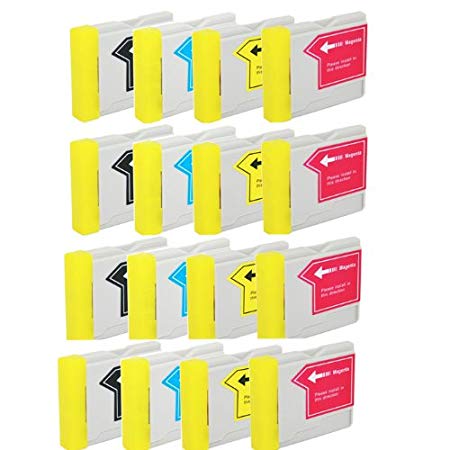 HI-VISION HI-YIELDS Compatible Ink Cartridge Replacement for Brother LC51 (4 Black, 4 Cyan, 4 Yellow, 4 Magenta, 16-Pack)
